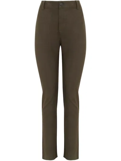 Uma Raquel Davidowicz Slim-fit Cropped Trousers In Green