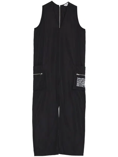 Uma Raquel Davidowicz Slogan-detail Jumpsuit In Black