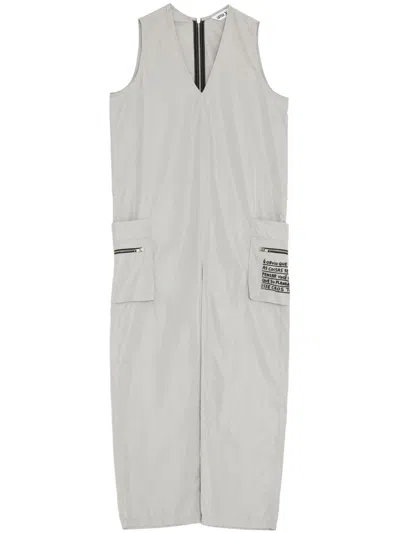 Uma Raquel Davidowicz Slogan-detail Jumpsuit In Grey