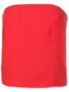 Uma Raquel Davidowicz Square-neck Strapless Top In Red
