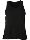 Uma Raquel Davidowicz Stapler Stretch-crepe Tank Top In Black