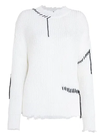 Uma Raquel Davidowicz Stitch-detail Sweater In White