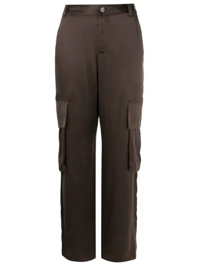 Uma Raquel Davidowicz Straight-leg Silk Cargo Trousers In Brown