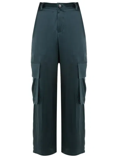 Uma Raquel Davidowicz Straight-leg Silk Cargo Trousers In Green