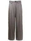 Uma Raquel Davidowicz Straight-leg Silk Trousers In Grey