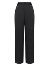 Uma Raquel Davidowicz Sucralose Silk Tailored Trousers In Black