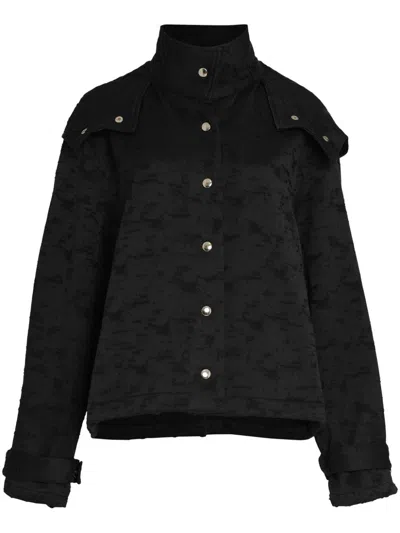 Uma Raquel Davidowicz Textured Hooded Jacket In Black