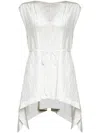 Uma Raquel Davidowicz Tied-waist Asymmetric-hem Top In ホワイト