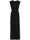 Uma Raquel Davidowicz V-neck Jumpsuit In ブラック