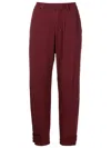 Uma Raquel Davidowicz Vertical-stripe Tapered Cropped Trousers In Red