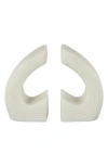 Uma Textured Bookends In White