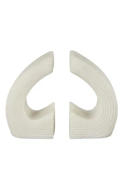 Uma Textured Bookends In White