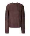 Uma Wang Crewneck Knitwear Textured Fabric In Brown