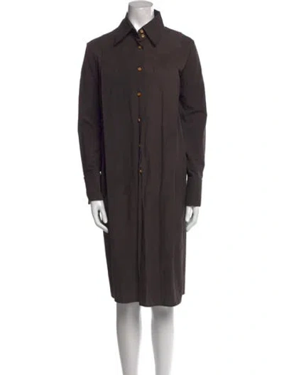 Pre-owned Uma Wang 2017 Knee-length Dress In Brown