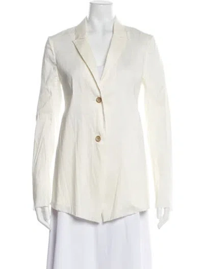 Pre-owned Uma Wang 2017 Linen Blazer In Neutral