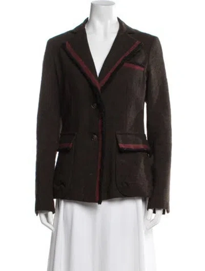 Pre-owned Uma Wang 2018 Blazer In Brown