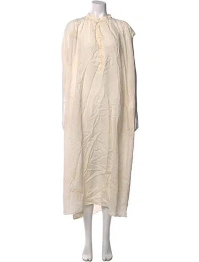 Pre-owned Uma Wang 2019 Long Dress In Neutrals