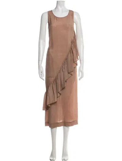Pre-owned Uma Wang 2019 Midi Length Dress In Neutrals