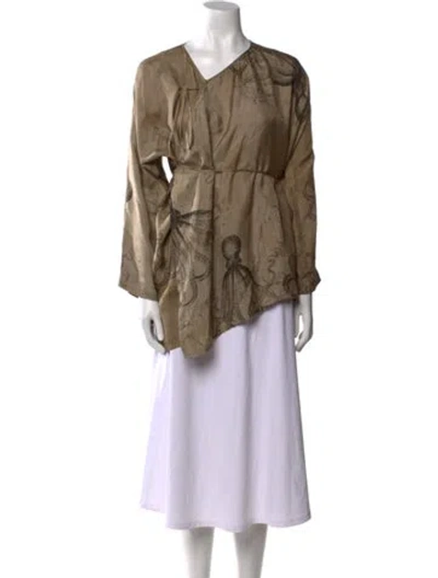 Pre-owned Uma Wang 2021 V-neck Tunic In Neutral