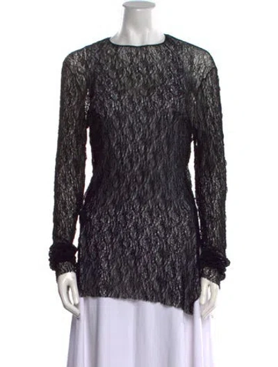 Pre-owned Uma Wang 2023 Crew Neck Blouse In Black
