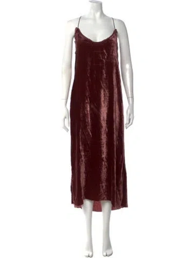 Pre-owned Uma Wang 2023 Long Dress In Burgundy