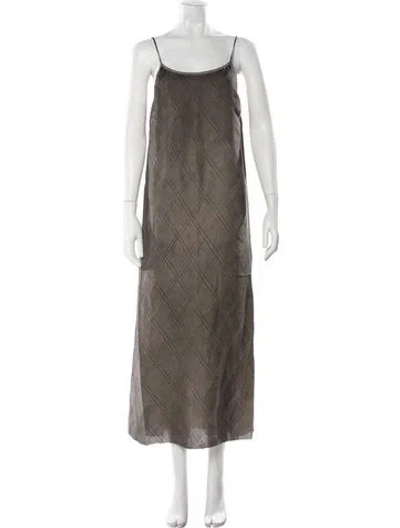 Pre-owned Uma Wang 2023 Long Dress In Gray