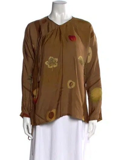 Pre-owned Uma Wang 2023 Moulay Thyme Blouse In Brown