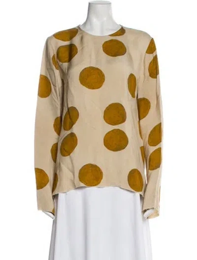 Pre-owned Uma Wang 2023 Polka Dot Print Blouse In Neutral