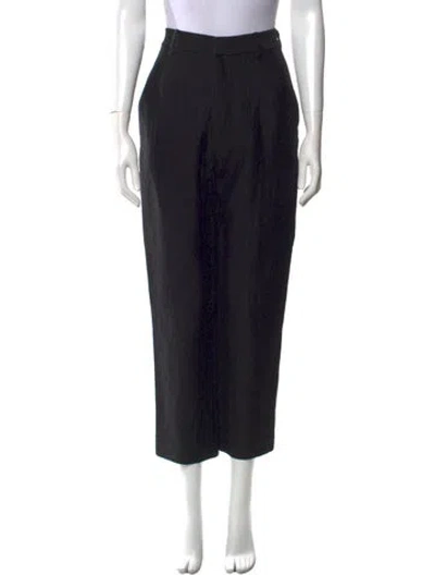 Pre-owned Uma Wang 2024 Straight Leg Pants In Black
