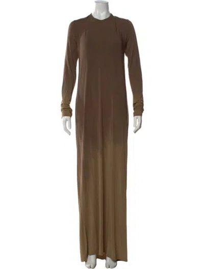 Pre-owned Uma Wang 2025 Long Dress In Brown
