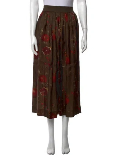 Pre-owned Uma Wang 2025 Long Skirt In Brown