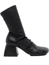 Uma Wang Black Stretch Short Boots In Black