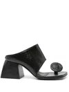 Uma Wang 70mm Stone Mules In Black