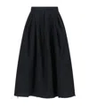 Uma Wang High-waist Black Skirt With Pleated Flare In Black
