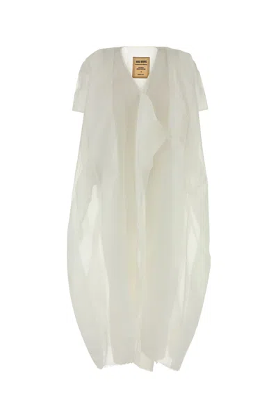 Uma Wang Embroidered Linen Blend Addy Dress In Stripped