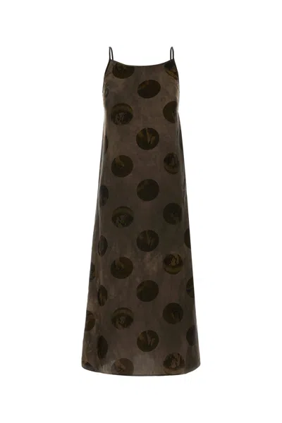 Uma Wang Printed Jersey Anaya Dress In Brown