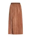Uma Wang Abstract-printed Flared Midi Skirt In Brown