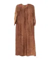 Uma Wang Agina Tie-fastening Patterned Dress In Gray