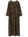 Uma Wang Agina Midi Dress In Multicolour