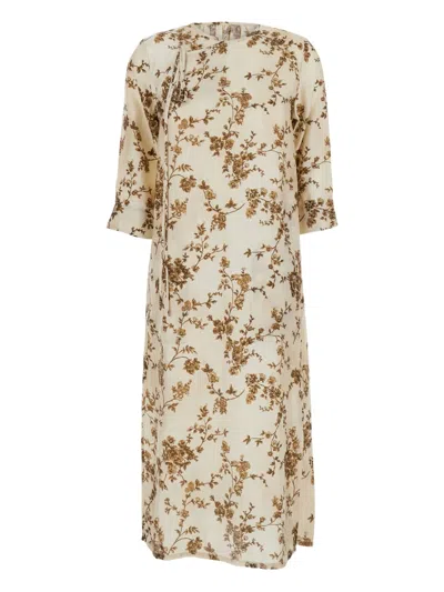 Uma Wang Agina Midi Dress In Multi