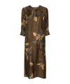 Uma Wang Agina Printed Dress In Brown