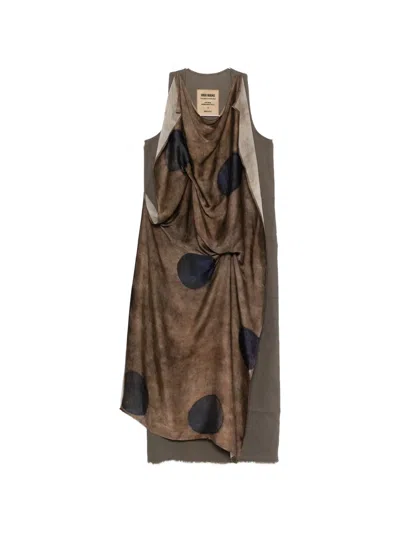 Uma Wang Alex Asymmetric Dress In Brown