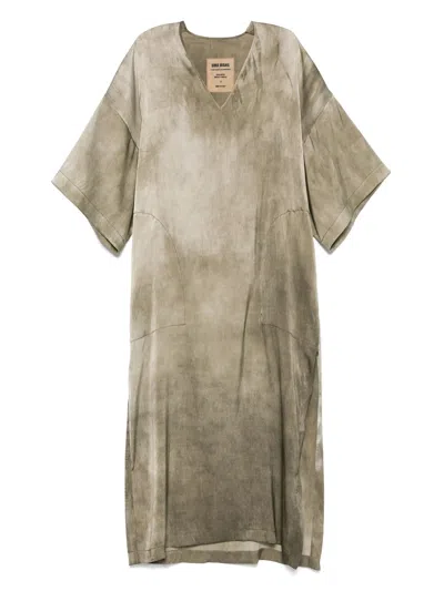 Uma Wang Alga Dress Donna Grey Freen In Brown