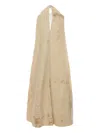 Uma Wang Aloe Open-back Midi Dress In Neutral