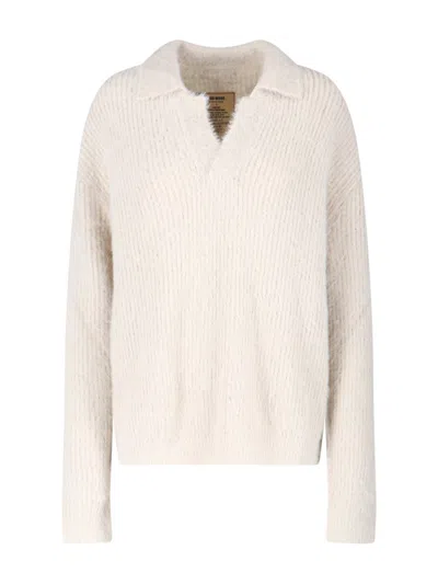 Uma Wang Alpaca Blend Sweater In White