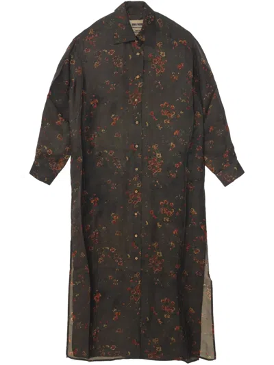 Uma Wang Amare Maxi Dress In 褐色