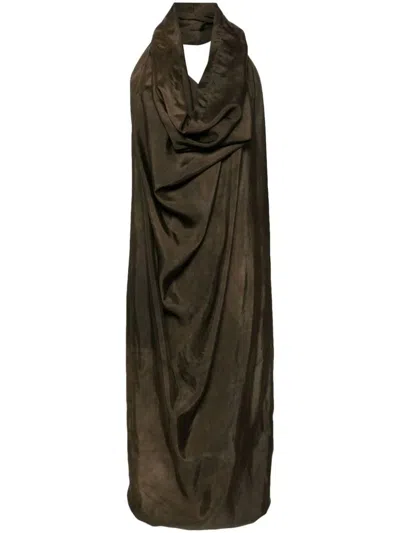 Uma Wang Amone Dress In Brown