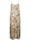 Uma Wang 'anaya' Multicolor Dress With Thin Straps And All-over Floral Print