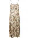 Uma Wang 'anaya' Multicolor Dress With Thin Straps And All-over Floral Print In Multi