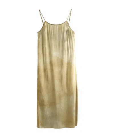 Uma Wang Tie-dye Anaya Midi Dress In Gold